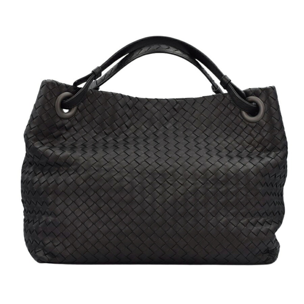 Bottega Veneta Large Garda Bag Black Leather Tote